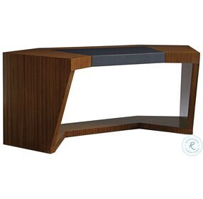 Aventura Onyx Black And Warm Chestnut Paragon Angled Brown Writing Table