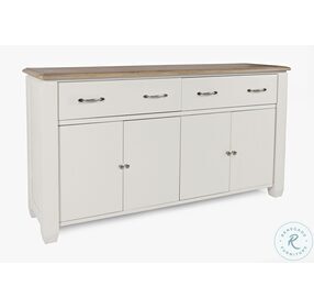 Dana Point Vintage White 4 Door and 2 Drawer Buffet