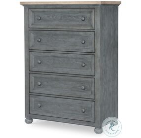 Cone Mills Distressed Denim And Stone Washed Drawer Chest