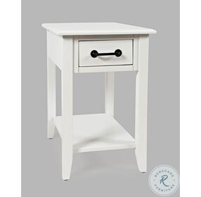 North Fork Country Off White Chairside Table