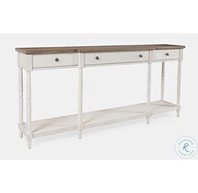 Grafton Farms Brushed White And Brown Sofa Table