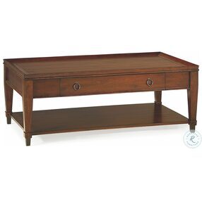 Sunset Valley Rich Mahogany 1 Drawer Rectangular Cocktail Table