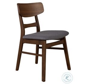 Space Savers Satin Walnut Side Chair Set Of 2