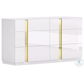 Kyoto White and Gold Lacquer Dresser