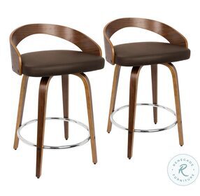Grotto Brown Counter Height Stool Set Of 2