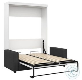 Pur White 73" Full Murphy Bed with Sofa