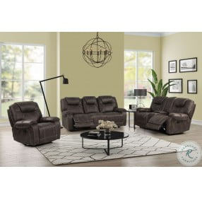 Anton Chocolate Dual Reclining Living Room Set with Power Footrest