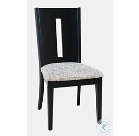 Urban Icon Black Slat Back Side Chair Set of 2