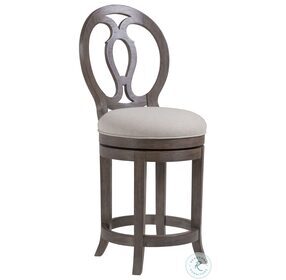 Cohesion Program Natural Greige And Grigio Axiom Swivel Counter Height Stool