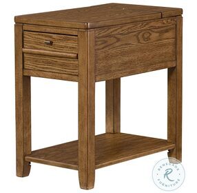 Chairsides Oak 1 Drawer Chairside Table
