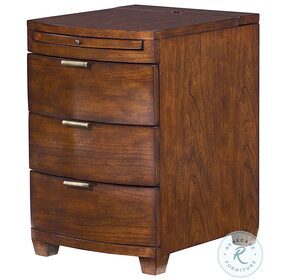 Chairsides Cherry Bowfront 3 Drawer Chairside Table