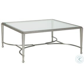 Metal Designs Silver Leaf Sangiovese Square Cocktail Table