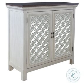 Westridge Wire Brushed Gray And White 2 Door Accent Cabinet