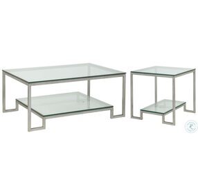 Metal Designs Silver Leaf Bonaire Rectangular Occasional Table Set