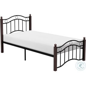 Averny Black Twin Metal Poster Bed