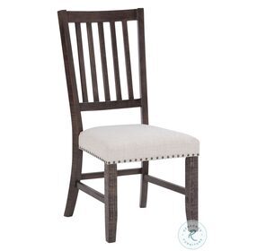 Willow Creek Distressed Brown Slat Back Side Chair Set of 2