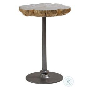 Signature Designs White Clam Shell And Antiqued Iron Gregory Spot Table