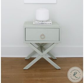 East End Green Mist 1 Drawer Accent Table