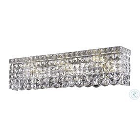V2033W18C-RC Maxime 5" Chrome 4 Light Wall Sconce With Clear Royal Cut Crystal Trim
