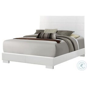 Felicity Gloss White Queen Panel Bed