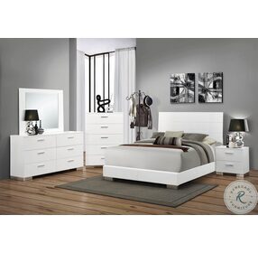 Felicity Gloss White Panel Bedroom Set