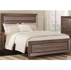 Kauffman Washed Taupe Queen Panel Bed
