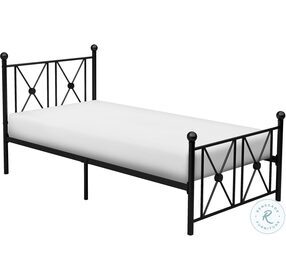 Mardelle Black Twin Metal Poster Bed