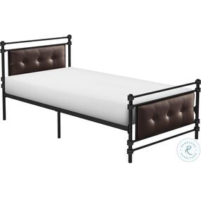 Jayla Black Twin Metal Panel Bed