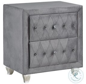 Deanna Grey Upholstered Nightstand