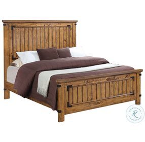 Brenner Rustic Honey King Panel Bed