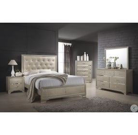 Beaumont Champagne Upholstered Panel Bedroom Set