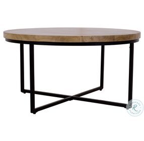 Ames Natural Round Cocktail Table