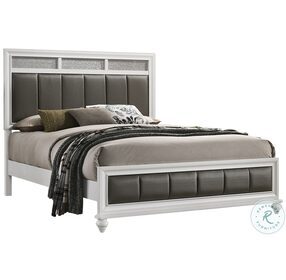 Barzini White Queen Panel Bed