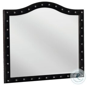 Deanna Black Upholstered Mirror