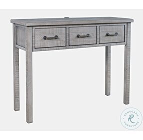 North Coast Distressed Grey Wash 42" Console Table with USB Charging