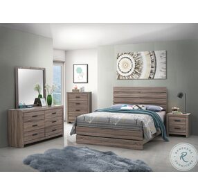 Brantford Barrel Oak Panel Bedroom set