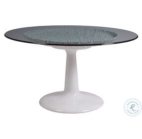 Signature Designs White Lacquer Seascape Round Dining Table