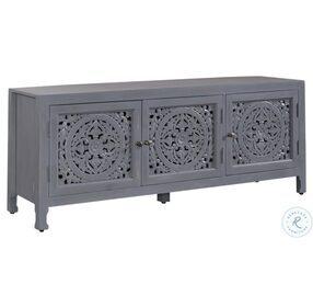 Marisol Weathered Honey And Soft Wash Gray 3 Door TV Stand