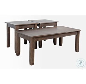 Eros Brushed Chestnut 3 Piece Occasional Table Set