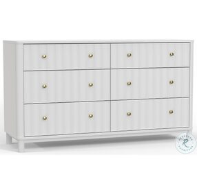 Stapleton White 6 Drawer Dresser