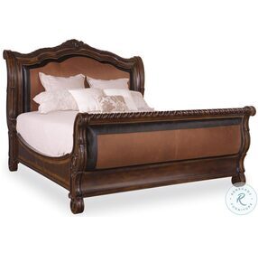 Valencia Queen Upholstered Sleigh Bed