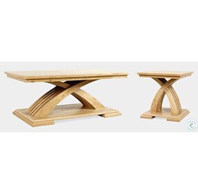 Anthology Natural Curved Base 48" Occasional Table Set