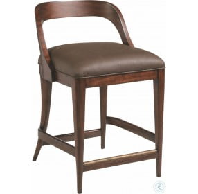 Signature Designs Rich Walnut Beale Low Back Counter Height Stool