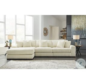 Lindyn Ivory 3 Piece Sectional with LAF Chaise