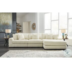 Lindyn Ivory 3 Piece Sectional with RAF Chaise