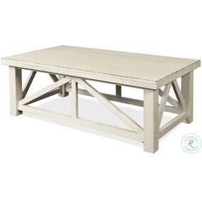 Aberdeen Weathered Worn White Cocktail Table