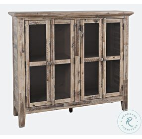 Rustic Shores Grey Wash 48" Distressed Accent Cabinet