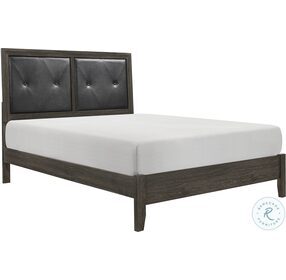 Edina Dary Gray Full Upholstered Panel Bed