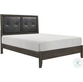 Edina Dary Gray King Upholstered Panel Bed