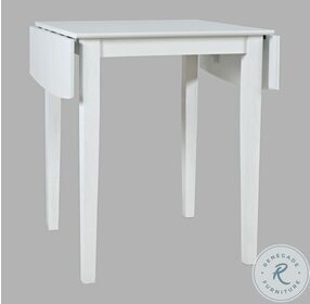 Eastern Tides Brushed White Drop Leaf Counter Height Dining Table